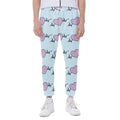 Pink Heartbeat Pattern Print Joggers
