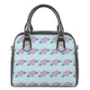 Pink Heartbeat Pattern Print Shoulder Handbag