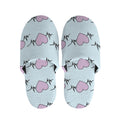 Pink Heartbeat Pattern Print Slippers