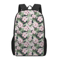 Pink Hibiscus Flower Camouflage Print 17 Inch Backpack