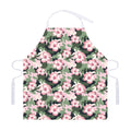 Pink Hibiscus Flower Camouflage Print Adjustable Apron