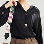 Pink Hibiscus Flower Camouflage Print Bag Strap