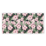 Pink Hibiscus Flower Camouflage Print Beach Towel