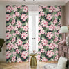 Pink Hibiscus Flower Camouflage Print Blackout Pencil Pleat Curtains