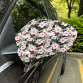 Pink Hibiscus Flower Camouflage Print Car Side Mirror Covers