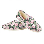 Pink Hibiscus Flower Camouflage Print Casual Shoes