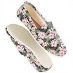 Pink Hibiscus Flower Camouflage Print Casual Shoes