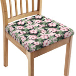 Pink Hibiscus Flower Camouflage Print Chair Cushion Cover