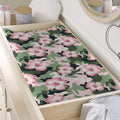 Pink Hibiscus Flower Camouflage Print Changing Pad Cover