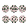 Pink Hibiscus Flower Camouflage Print Coaster Set