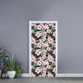 Pink Hibiscus Flower Camouflage Print Door Sticker