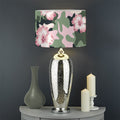 Pink Hibiscus Flower Camouflage Print Drum Lamp Shade