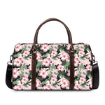 Pink Hibiscus Flower Camouflage Print Duffle Bag