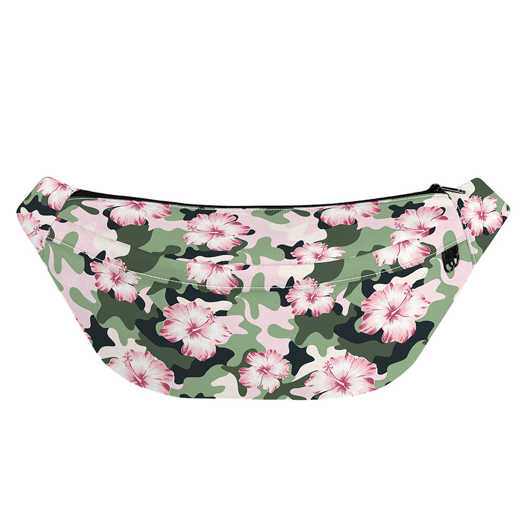Pink Hibiscus Flower Camouflage Print Fanny Pack
