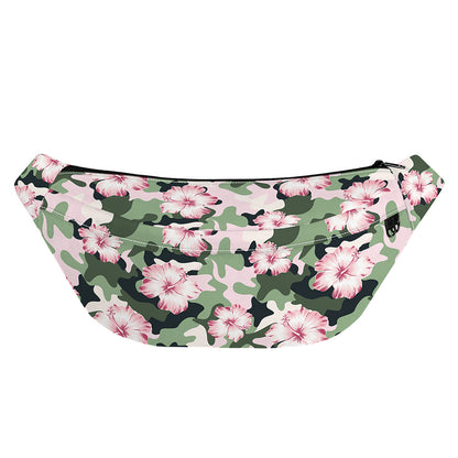 Pink Hibiscus Flower Camouflage Print Fanny Pack