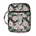 Pink Hibiscus Flower Camouflage Print Front Pocket Bible Bag