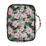 Pink Hibiscus Flower Camouflage Print Front Pocket Bible Bag