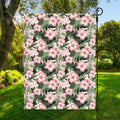 Pink Hibiscus Flower Camouflage Print Garden Flag