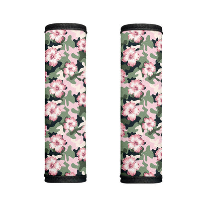 Pink Hibiscus Flower Camouflage Print Handle Covers