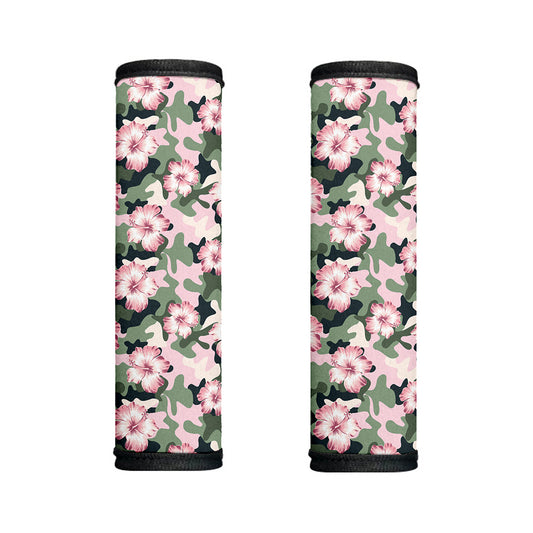 Pink Hibiscus Flower Camouflage Print Handle Covers
