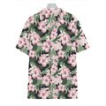 Pink Hibiscus Flower Camouflage Print Hawaiian Shirt