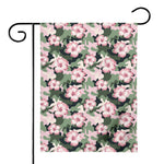 Pink Hibiscus Flower Camouflage Print House Flag