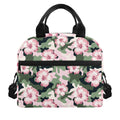 Pink Hibiscus Flower Camouflage Print Insulated Lunch Bag