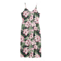 Pink Hibiscus Flower Camouflage Print Jersey Midi Cami Dress