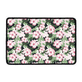 Pink Hibiscus Flower Camouflage Print Kitchen Mat