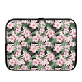 Pink Hibiscus Flower Camouflage Print Laptop Sleeve