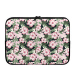 Pink Hibiscus Flower Camouflage Print Laptop Sleeve
