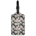 Pink Hibiscus Flower Camouflage Print Luggage Tag