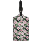 Pink Hibiscus Flower Camouflage Print Luggage Tag