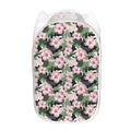 Pink Hibiscus Flower Camouflage Print Mesh Laundry Hamper