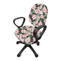 Pink Hibiscus Flower Camouflage Print Office Chair Cover