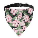 Pink Hibiscus Flower Camouflage Print Over The Collar Dog Bandana