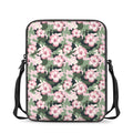 Pink Hibiscus Flower Camouflage Print Rectangular Crossbody Bag