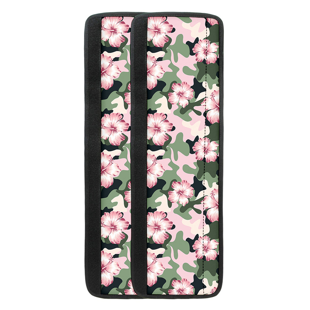 Pink Hibiscus Flower Camouflage Print Refrigerator Handle Covers