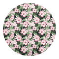 Pink Hibiscus Flower Camouflage Print Round Blanket
