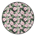 Pink Hibiscus Flower Camouflage Print Round Floor Mat