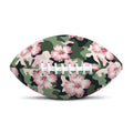 Pink Hibiscus Flower Camouflage Print Rugby Ball