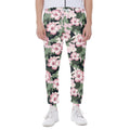 Pink Hibiscus Flower Camouflage Print Joggers