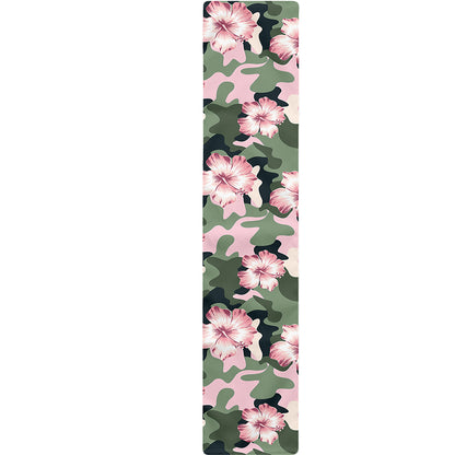 Pink Hibiscus Flower Camouflage Print Table Runner