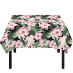 Pink Hibiscus Flower Camouflage Print Tablecloth
