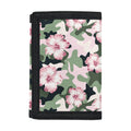 Pink Hibiscus Flower Camouflage Print Trifold Wallet
