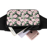 Pink Hibiscus Flower Camouflage Print Waist Bag