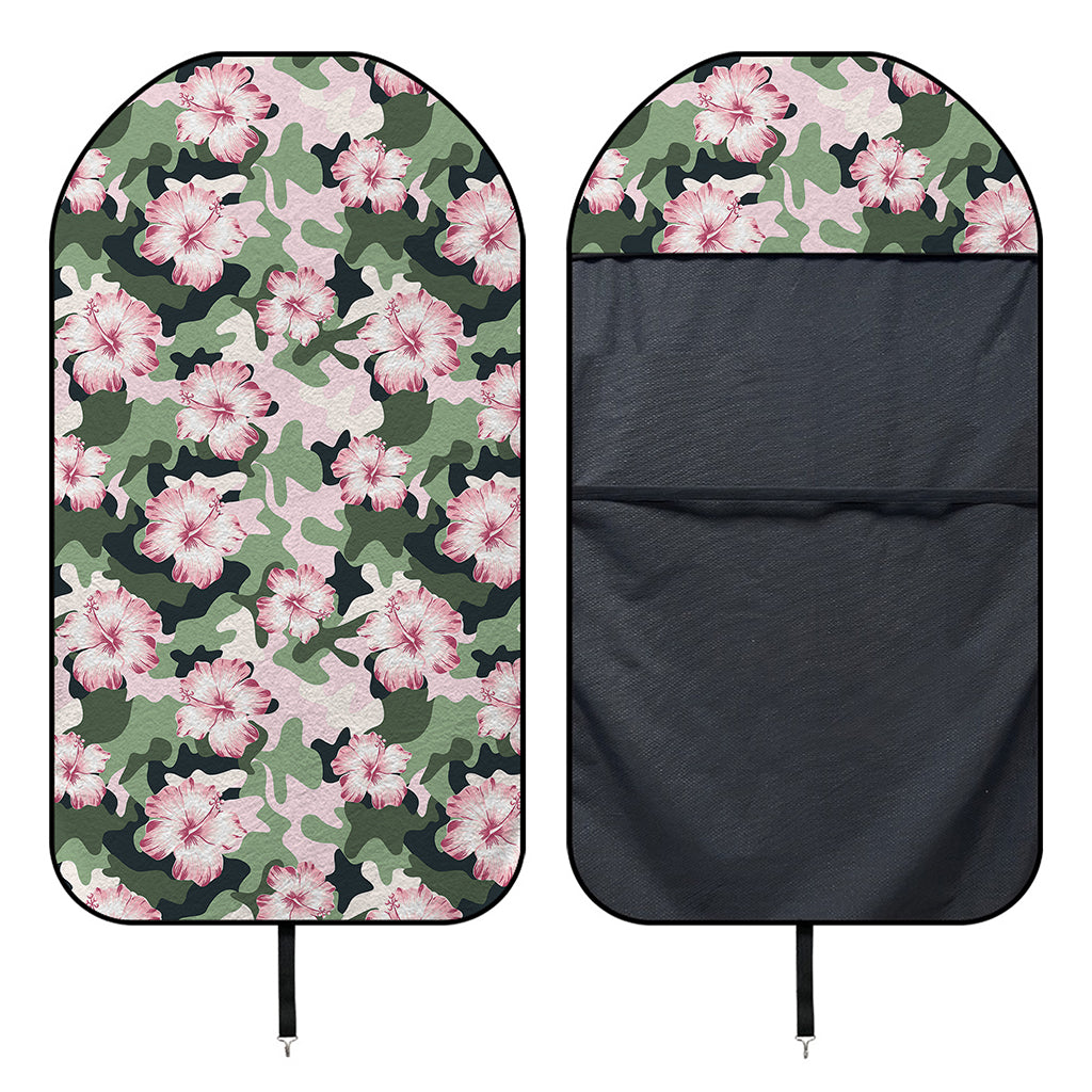 Pink Hibiscus Flower Camouflage Print Waterproof Car Seat Cover