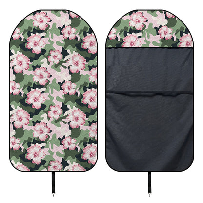 Pink Hibiscus Flower Camouflage Print Waterproof Car Seat Cover