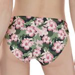 Pink Hibiscus Flower Camouflage Print Women's Panties