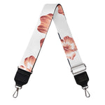 Pink Hibiscus Striped Pattern Print Bag Strap
